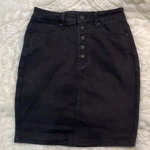 Wax Jean Black denim skirt